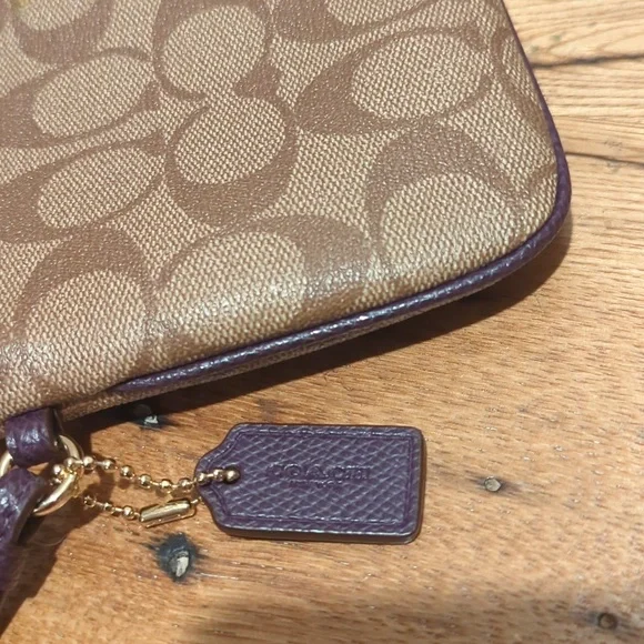 Coach Tan Signature Wristlet - Picture 5 of 9